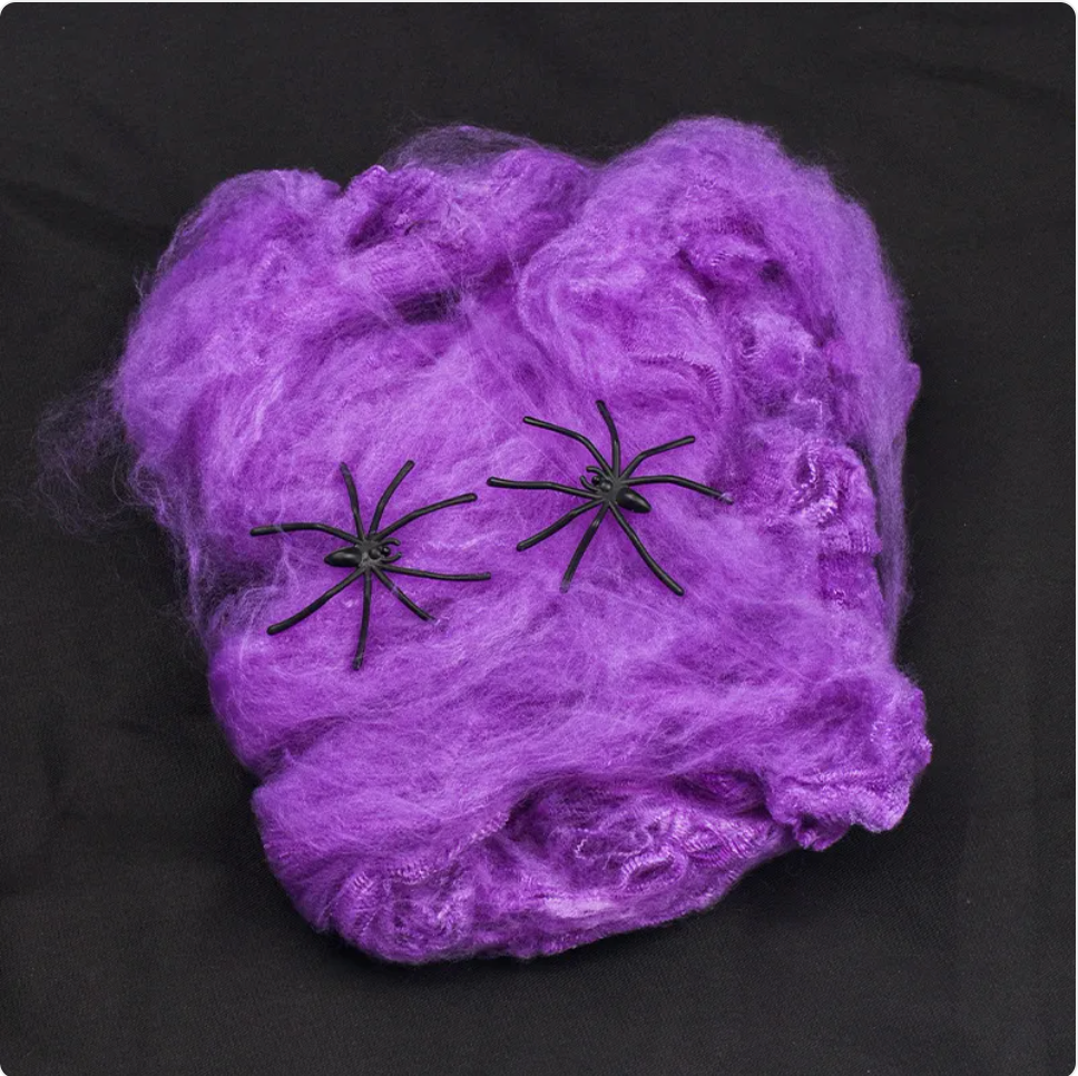 Halloween Spider Web Cotton Decoration for Haunted House & Party