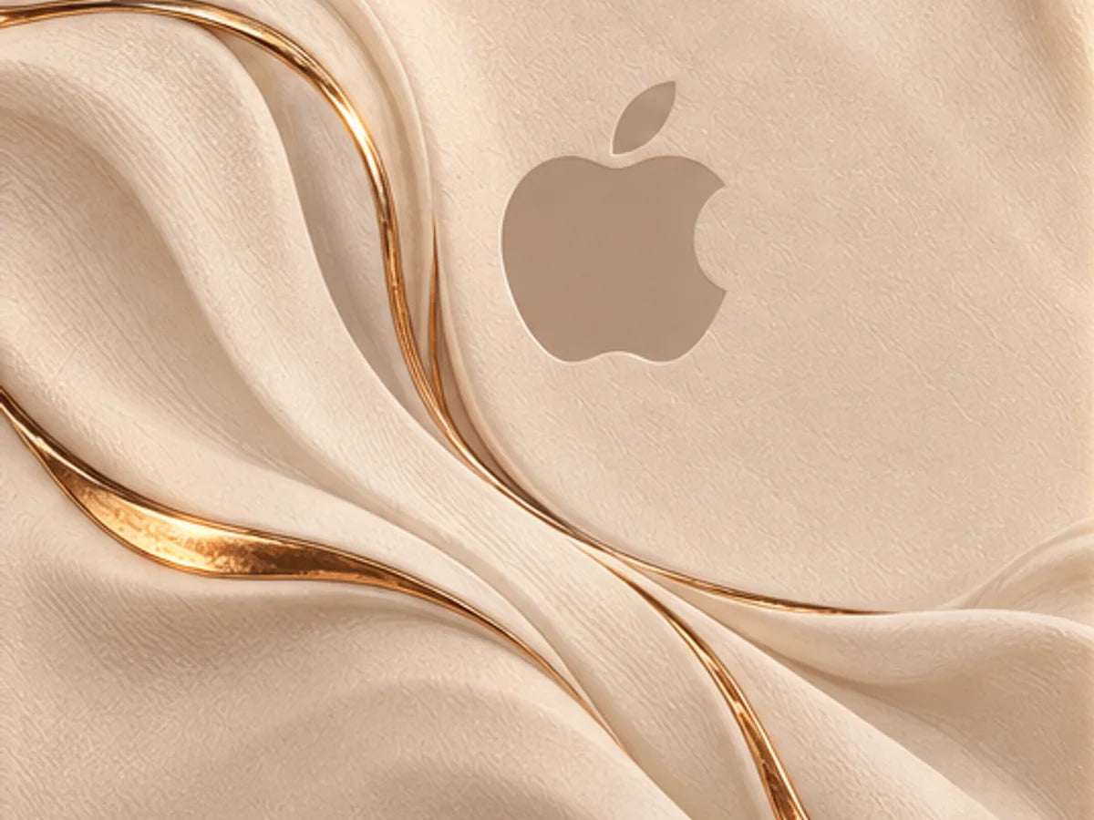 Gilded Petal iPhone Duo case in Ivory, the print up close